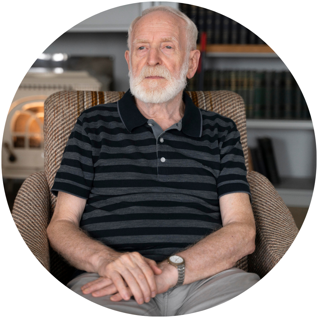 Senior man aged care mental health