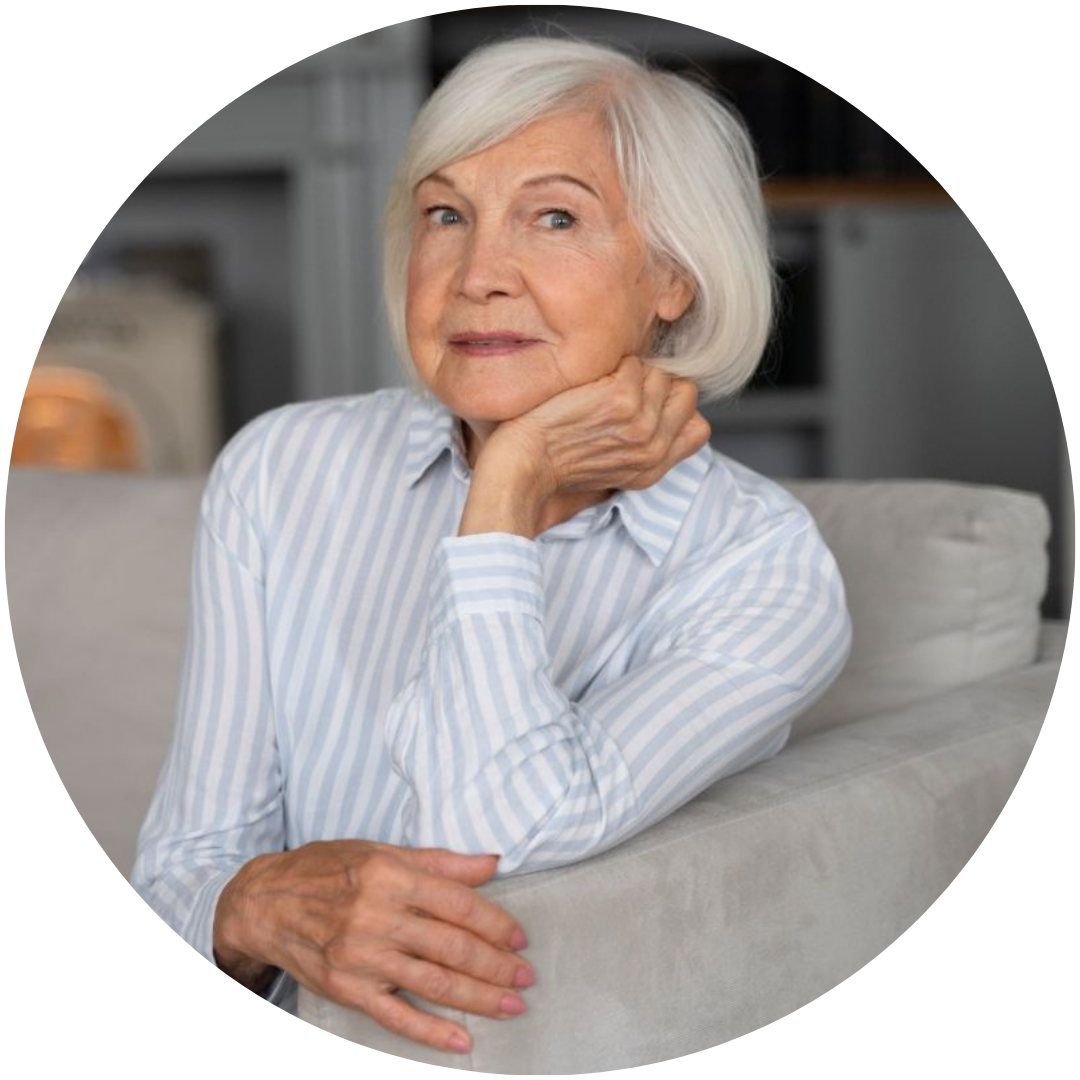 Senior woman aged care mental health